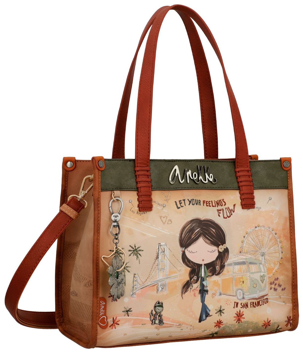 Minishopper Anekke Peace And Love Camel Totebag