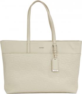 Calvin Klein Henkeltasche CK Must Shopper Monogrammprägung hellbeige