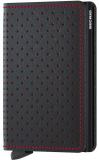 Kartenetui Secrid Slimwallet Perforated Black Red Lederetui