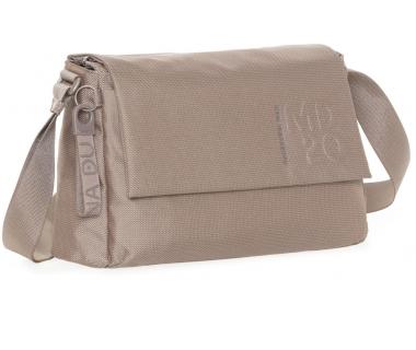 Mandarina Duck Überschlagtasche MD20 Messenger Taupe Glanzeffekt