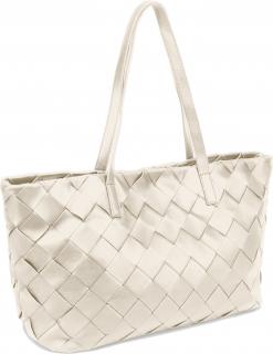 Odile Weave Off White Les Visionnaires Ledershopper hellbeige