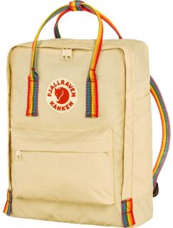 Regenbogenfarben Fjällräven Kanken Rainbow Light Oak Freizeitrucksack Pastellgelb