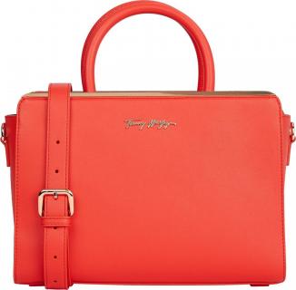 knallrote Henkeltasche Tommy Modern Satchel Goldkante Daring Scarlet