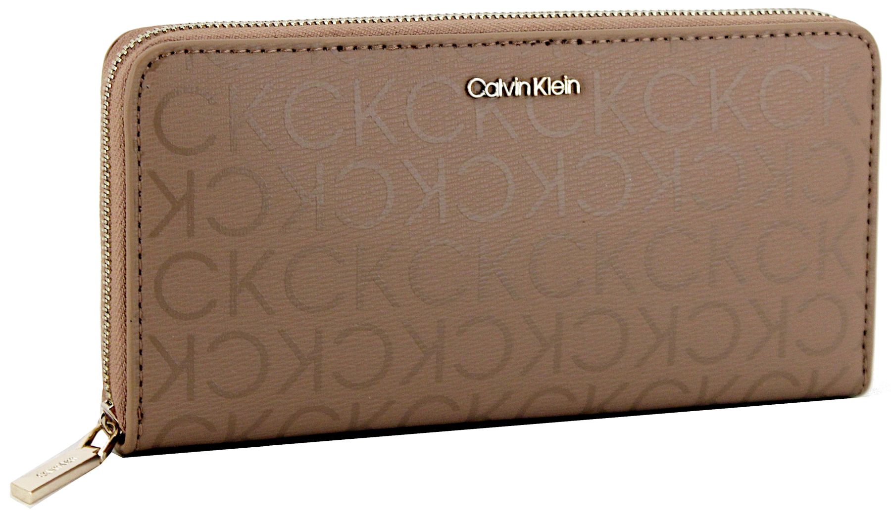 Calvin Klein Langbörse Damen CK Must Z/A Wallet LG EPI Mono safari canvas  mono