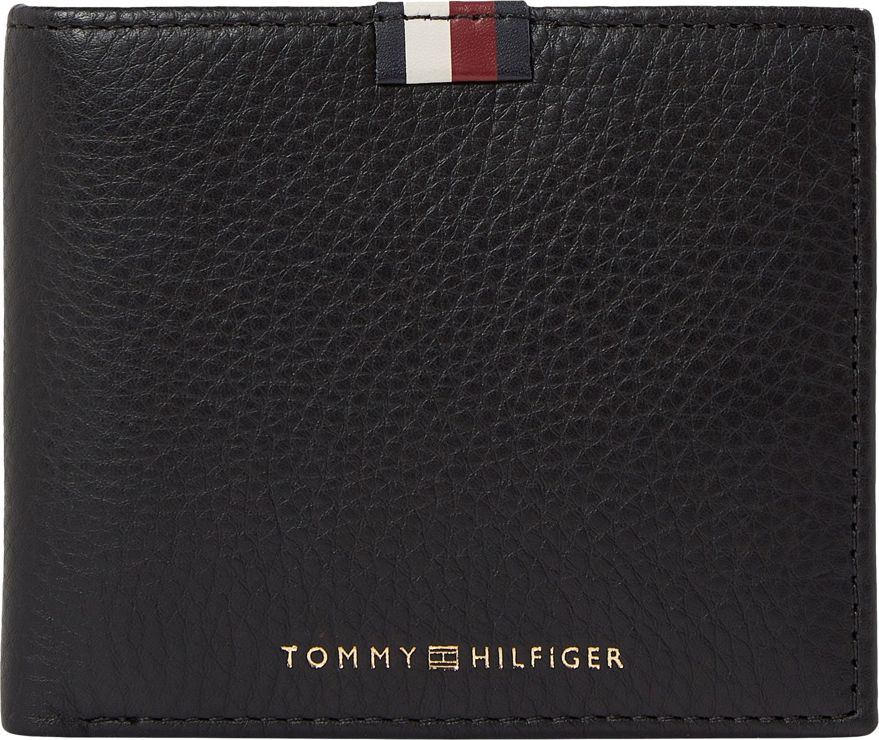 Lederbörse Tommy and Flap Black Premium Hilfiger Leather CC Coin
