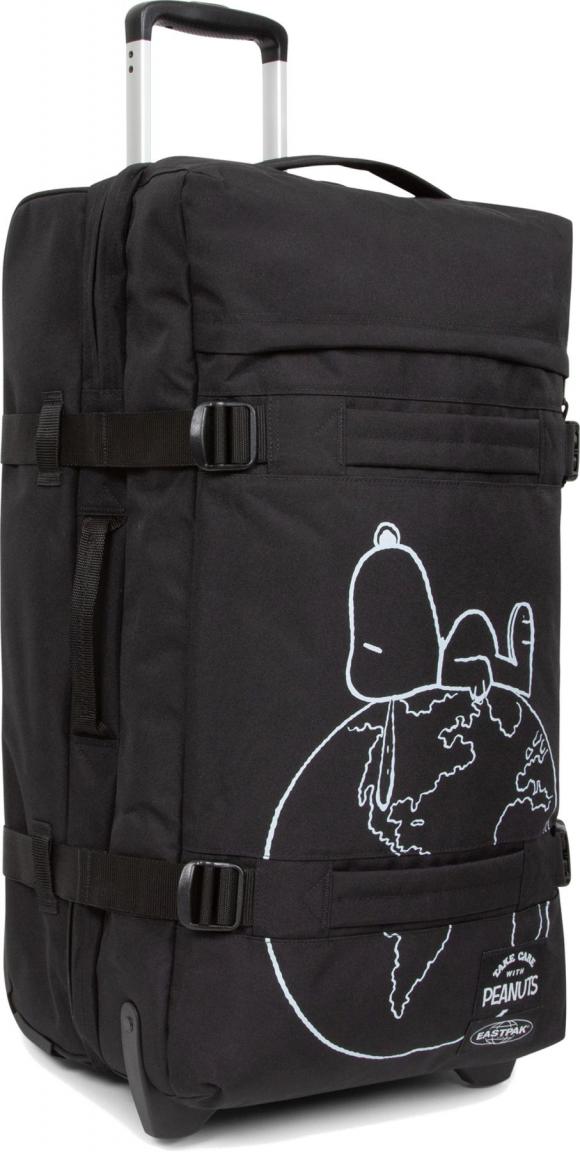 2 Rollen Reisetasche Peanuts Placed Eastpak Transitr M Medium Black 