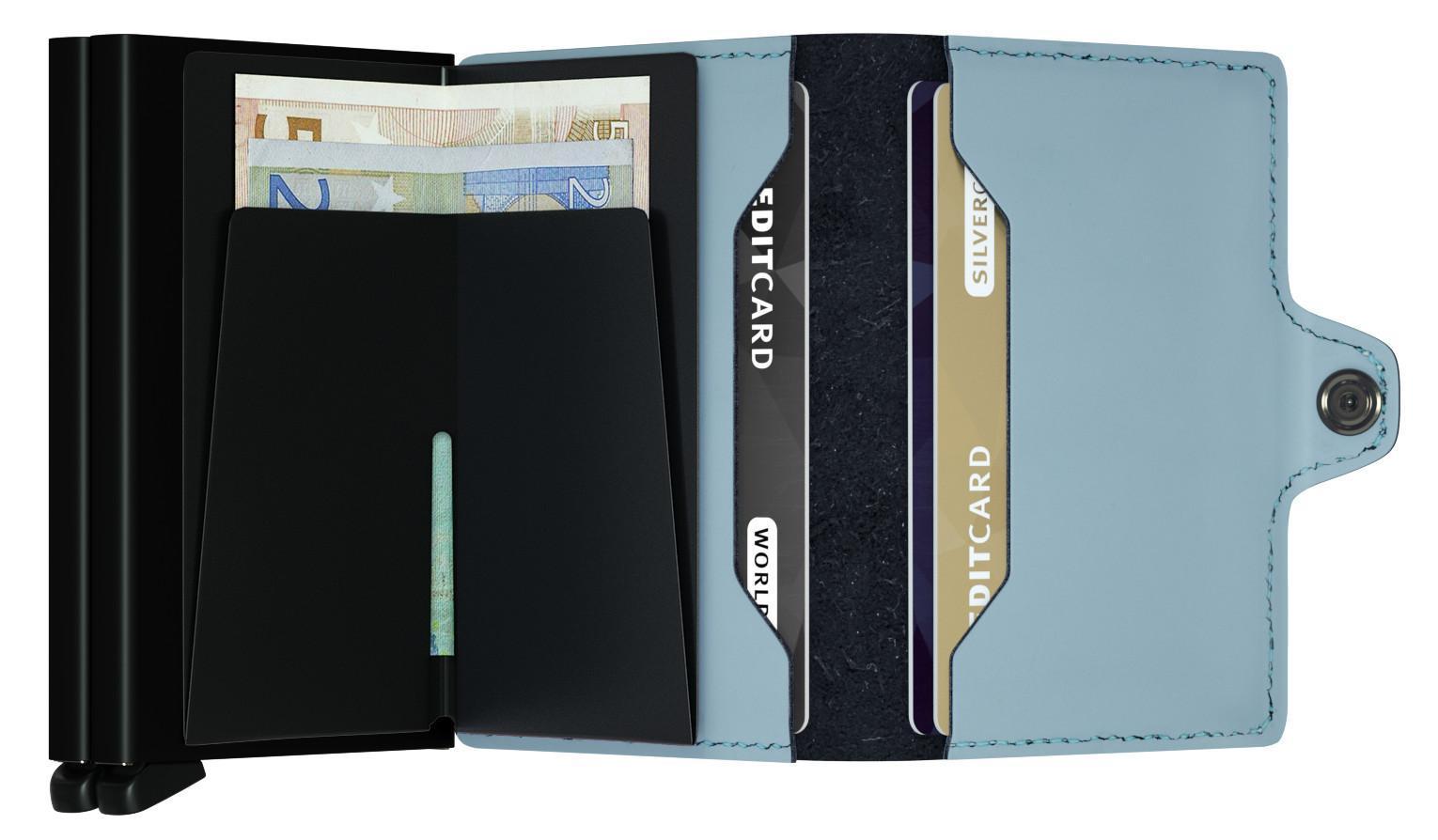 2.Wahl Secrid Twinwallet Kartenetui Leder Matte Blue hellblau RFID