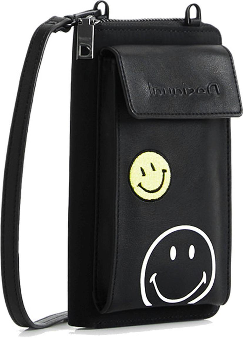 2in1 Crossbodytasche mit Wallet Desigual Smiley Casual Catherine Black