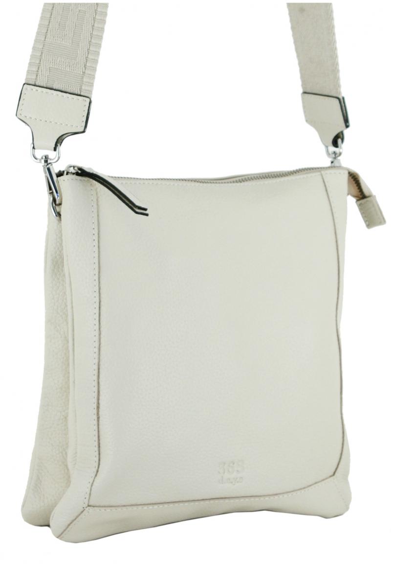 365 d.a.y.s Lund Beige Crossovertasche Leder zweigeteilt