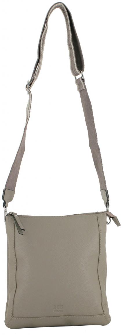 365 d.a.y.s Lund Beige Crossovertasche Leder zweigeteilt