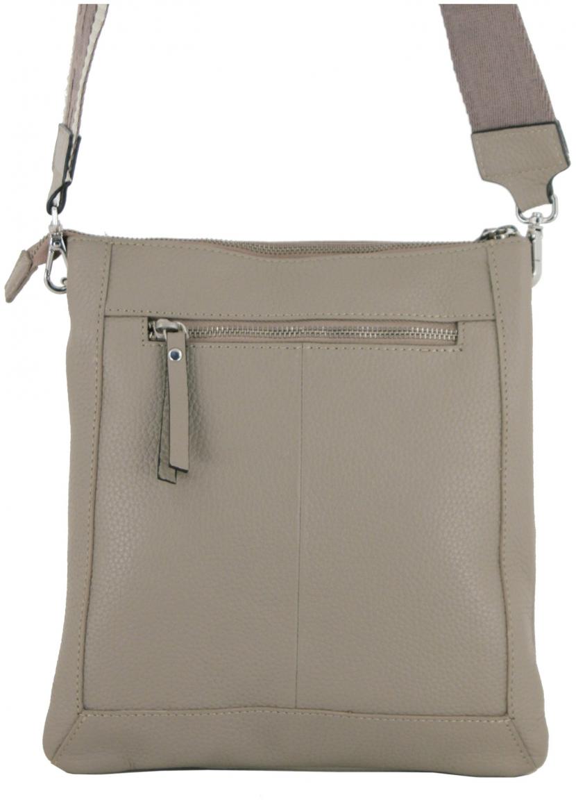 365 d.a.y.s Lund Beige Crossovertasche Leder zweigeteilt