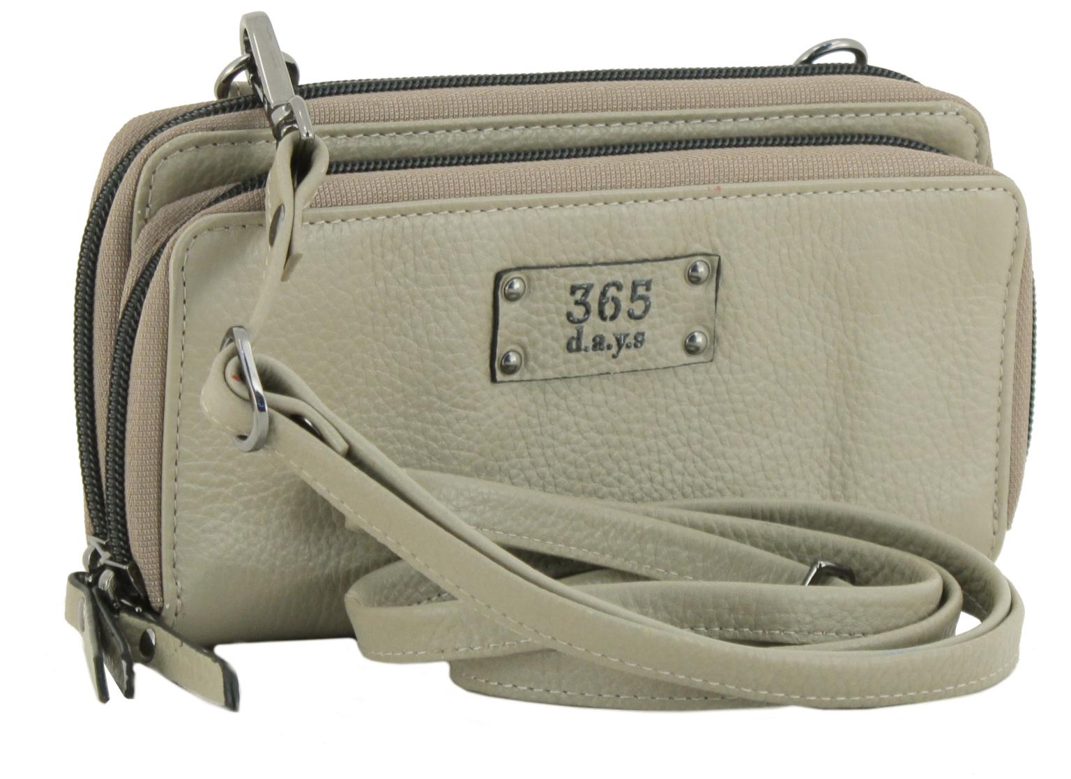 365 d.a.y.s Tokio Taupe beige Abendtasche Portemonnaie crossover 