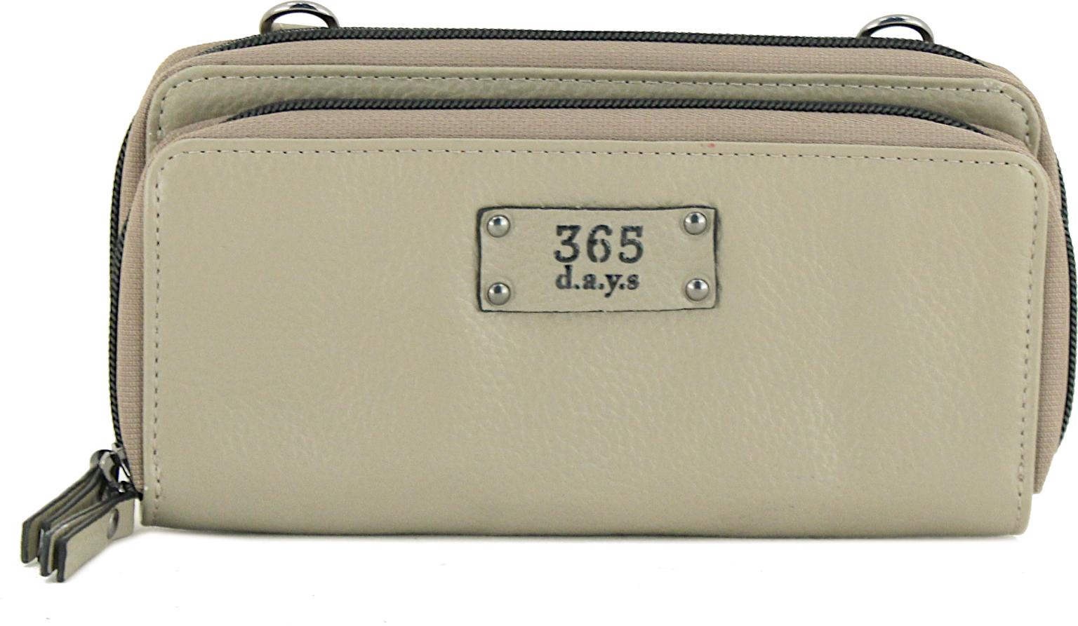 365 d.a.y.s Tokio Taupe beige Abendtasche Portemonnaie crossover 