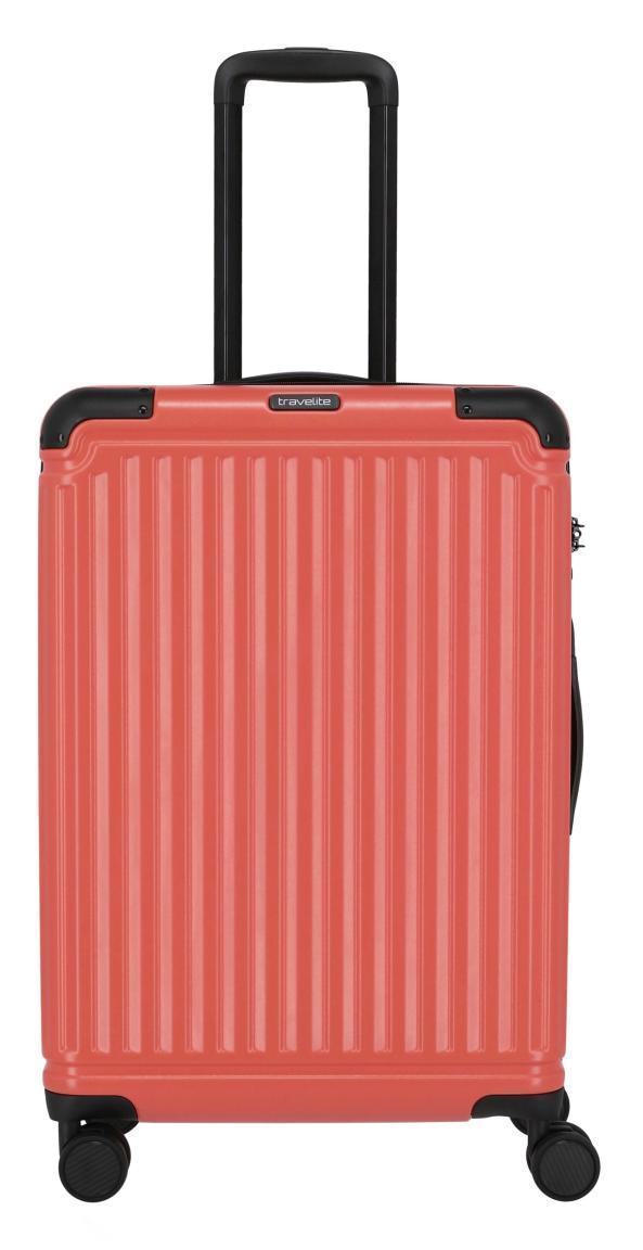 4-Rad-Trolley Hartschale Travelite Cruise M 67cm TSA-Schloss coral FEHLERWARE