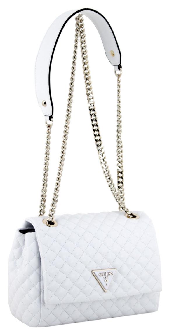 Abendtasche Guess Rianee Quilt White abgesteppt Kettenhenkel