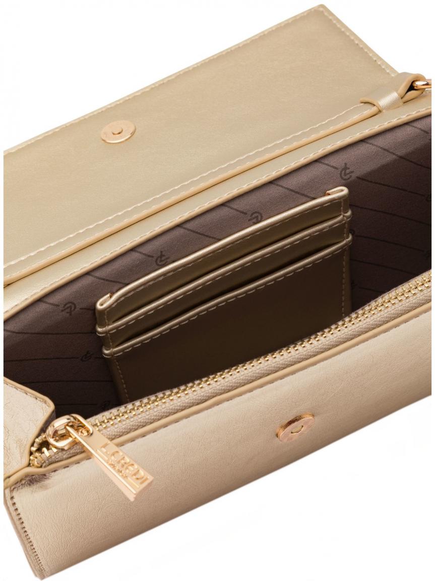 Abendtasche L.Credi Oliviana  Gold metallic Kette