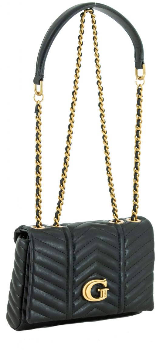 Abendtasche Lovide Mini Xbody Flap schwarz Guess gesteppt