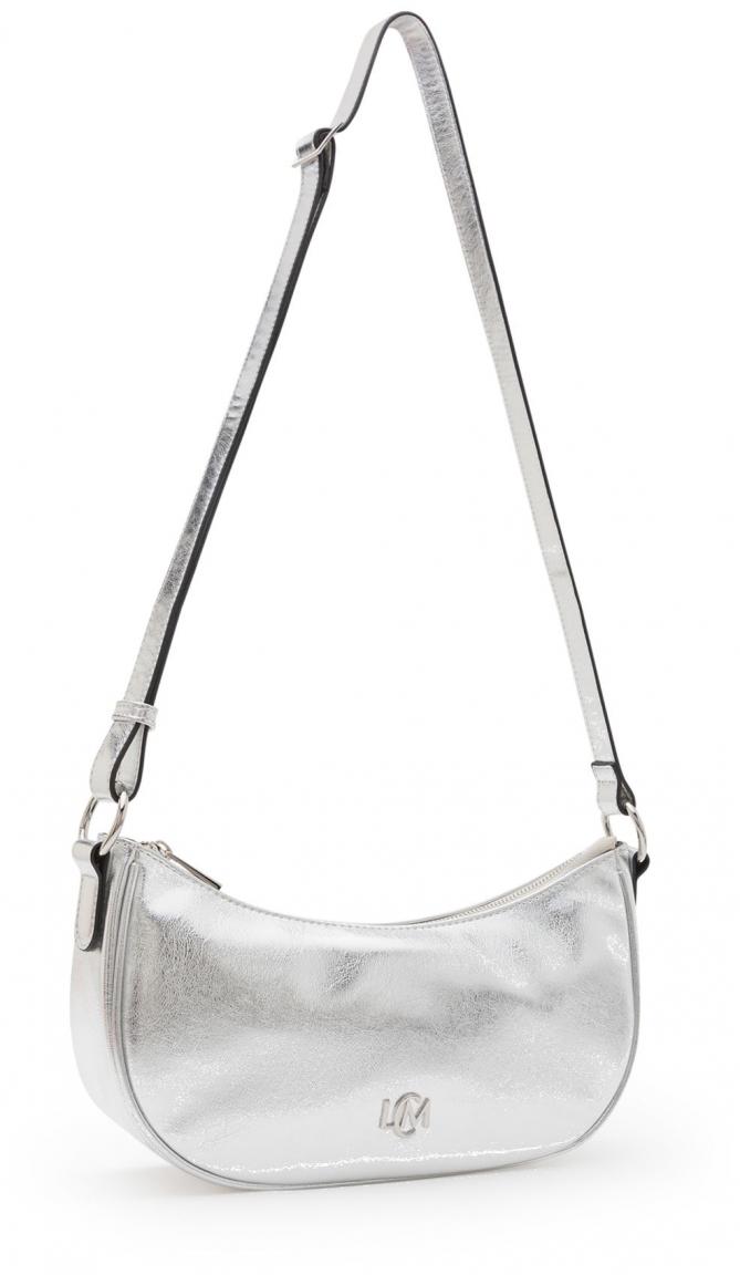 Abendtasche Silber glänzend L.Credi Oliviana metallic