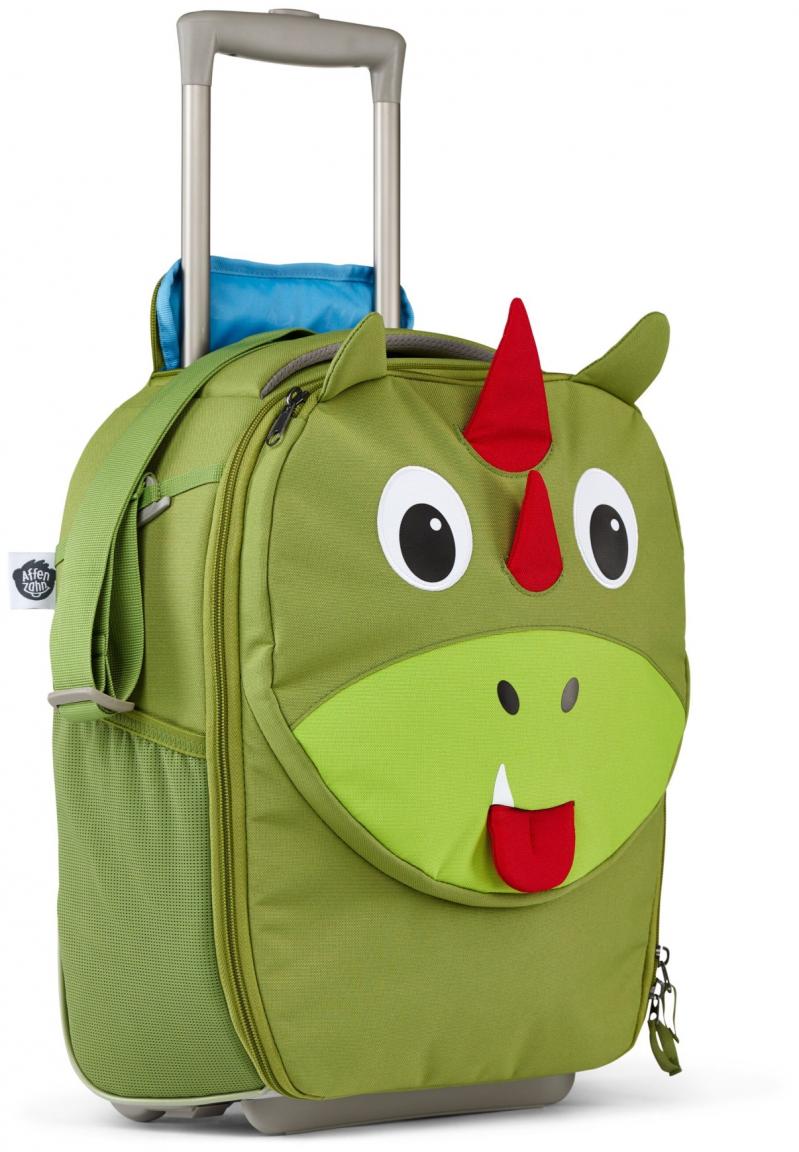 Affenzahn Kinderkoffer Drache Reisefreund grün 2-Rad Trolley