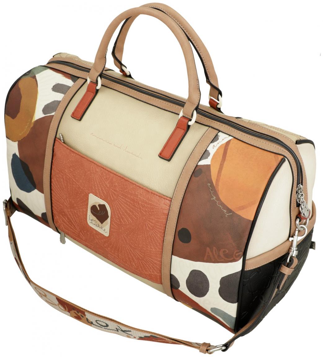 Anekke Alma bestickter Weekender beige bunt Glitzer