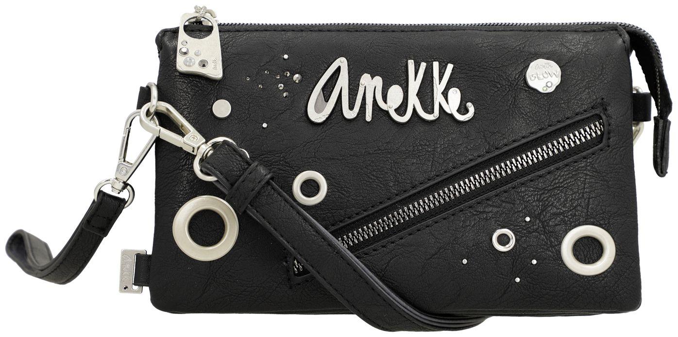 Anekke Core Crust Abendtasche dreigeteilt schwarz Nieten