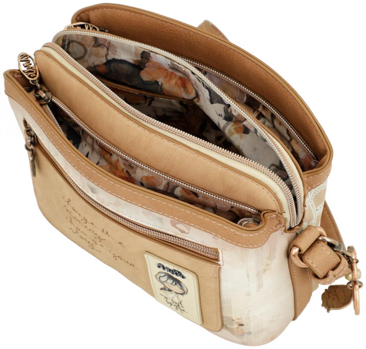 Anekke Crossbody Bag beige floral Memories Whispers