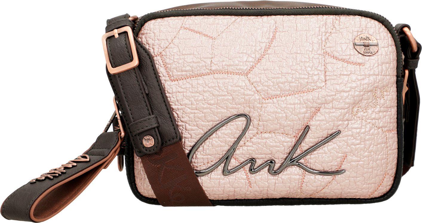 Anekke Handtasche Shoen Padded Schriftzug Metallic