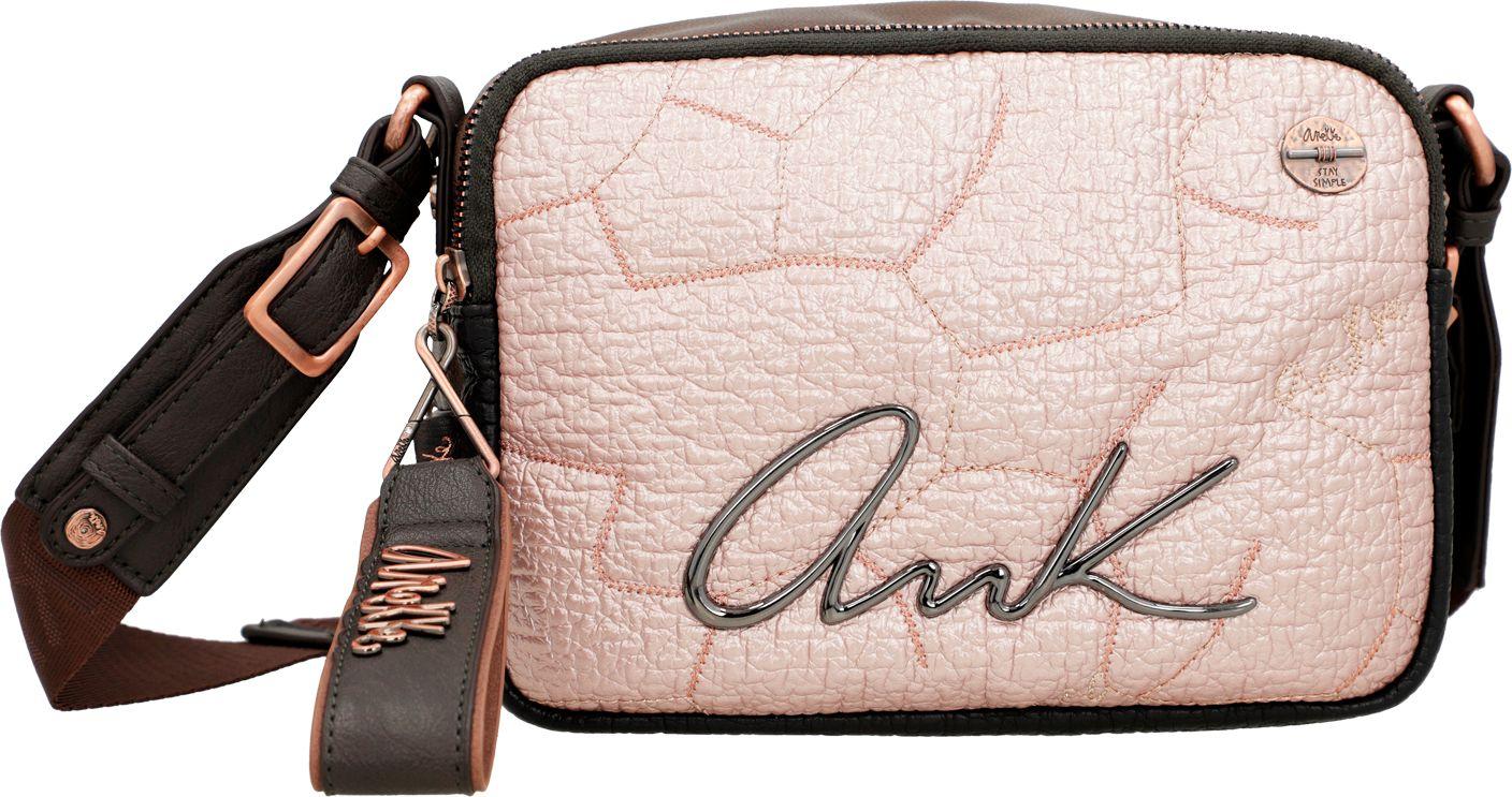 Anekke Handtasche Shoen Padded Schriftzug Metallic