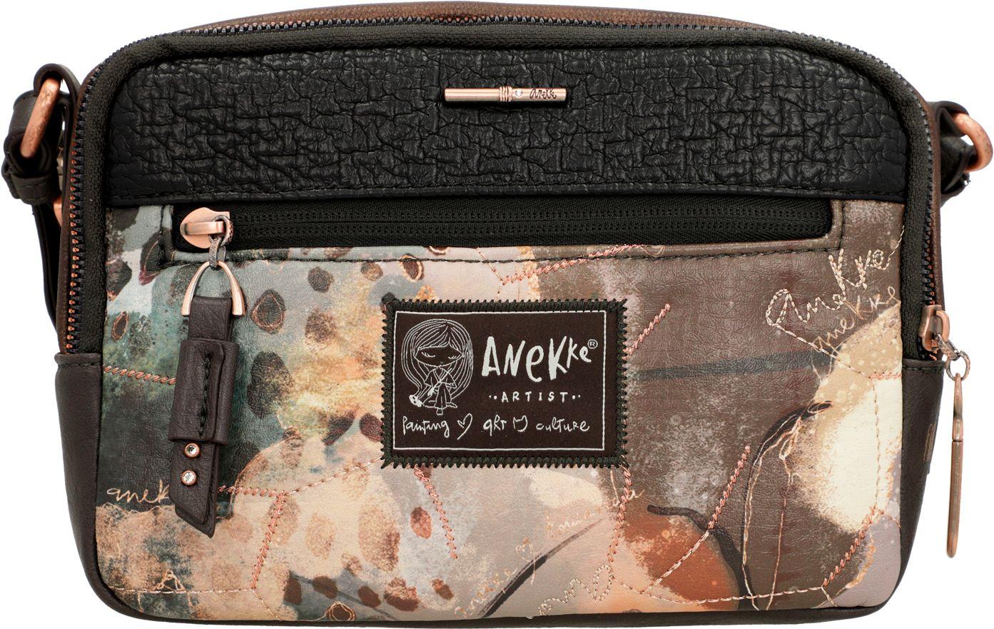 Anekke Handtasche Shoen Padded Schriftzug Metallic