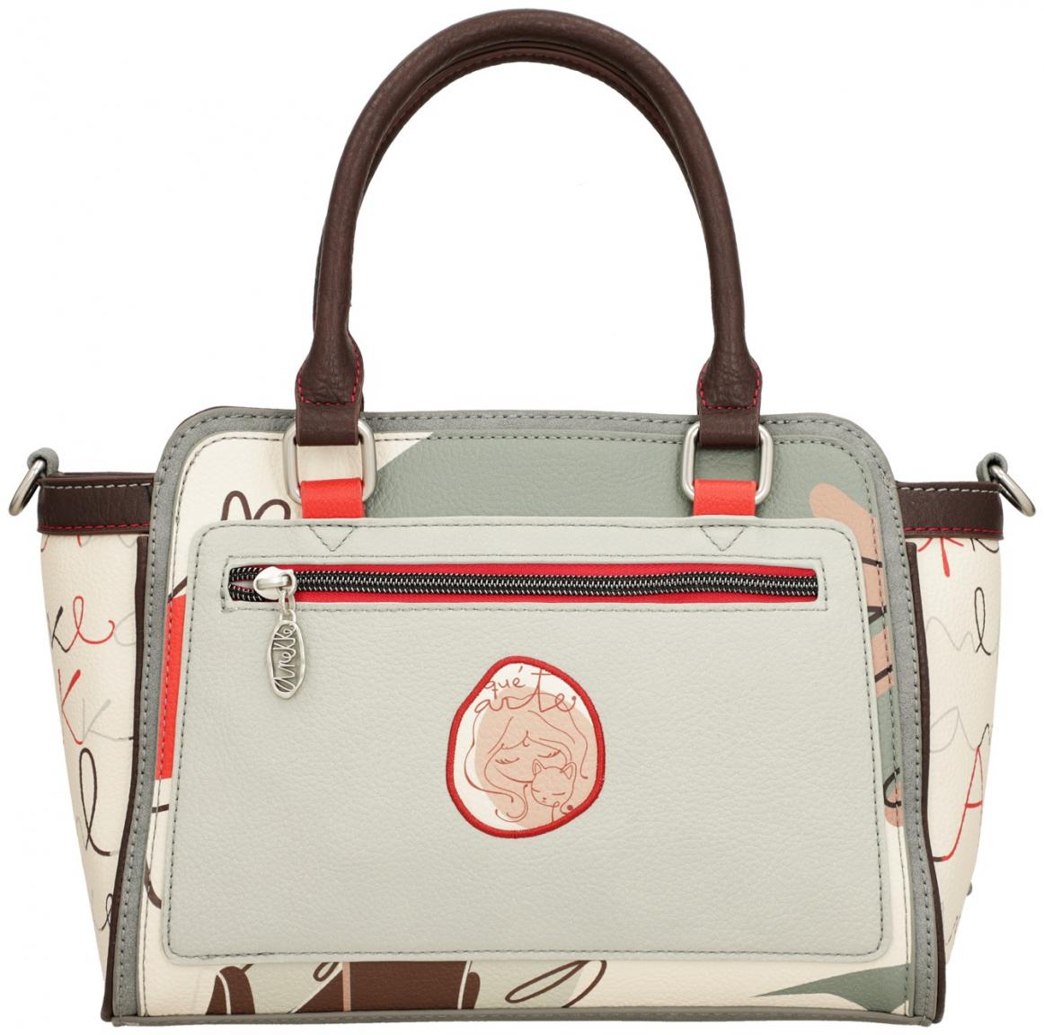 Anekke Henkeltasche bestickt beige bunt Alma Ole Spanien 