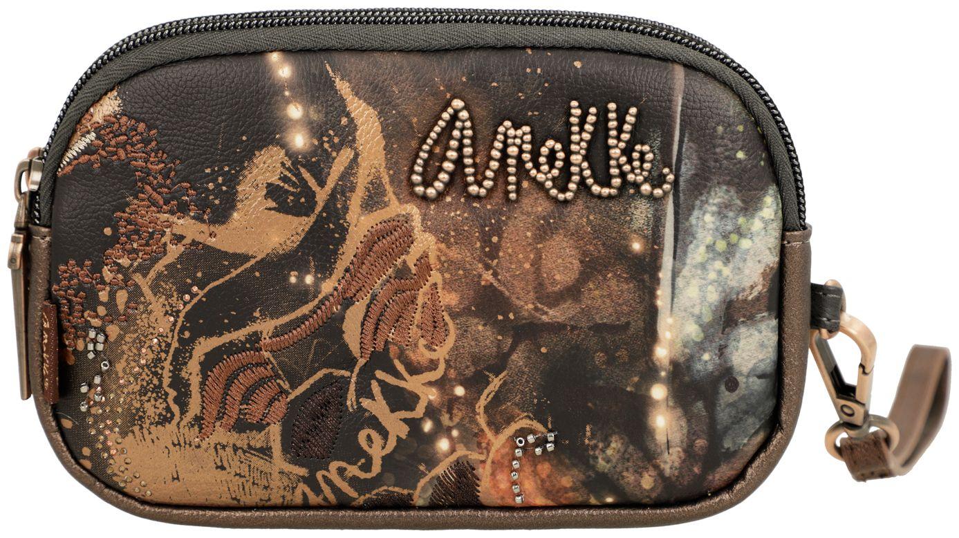 Anekke Kosmetiktasche Dreamverse Wings braun bunt Stickerei