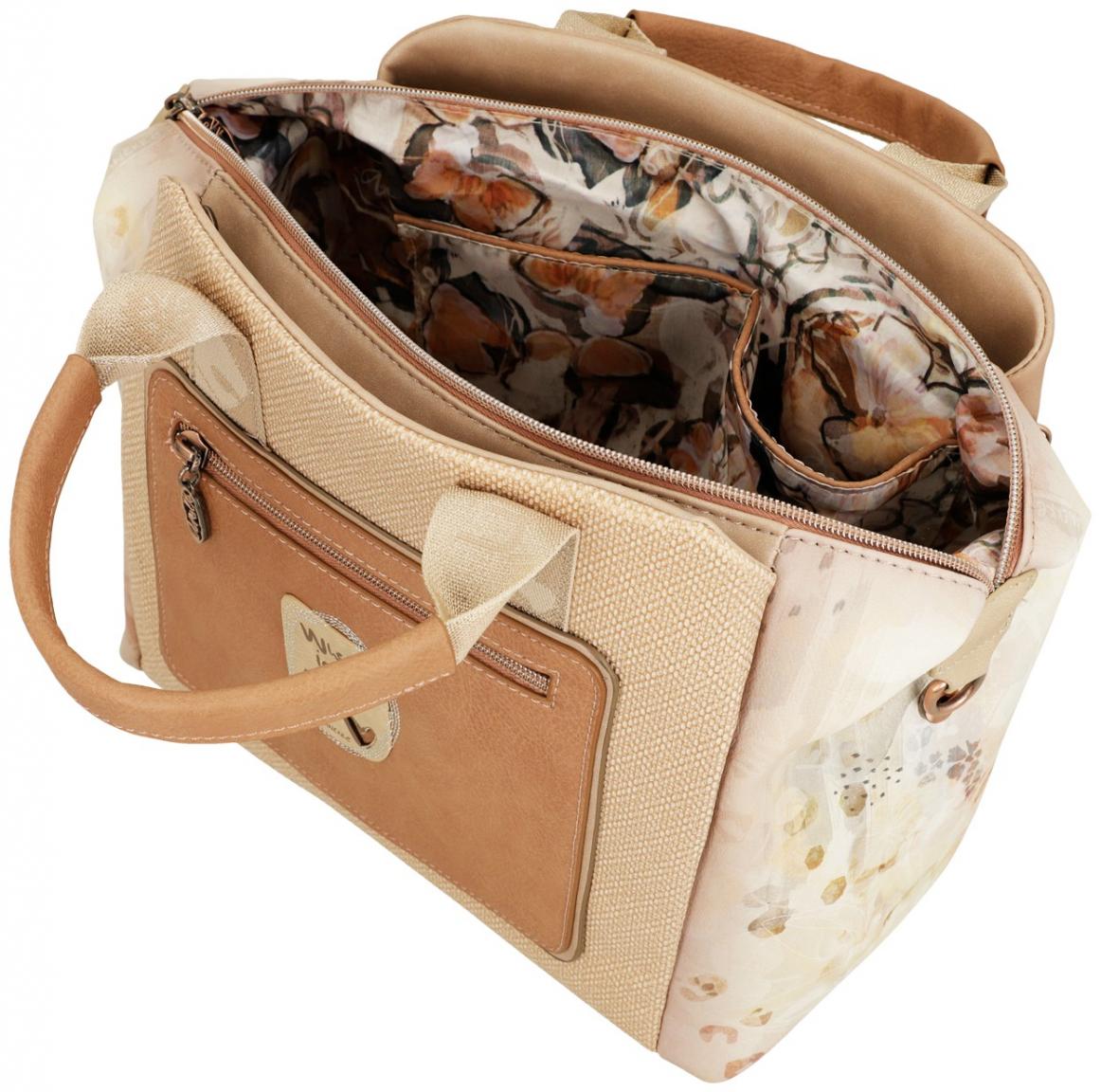 Anekke Kurzgrifftasche beige Memories bestickt