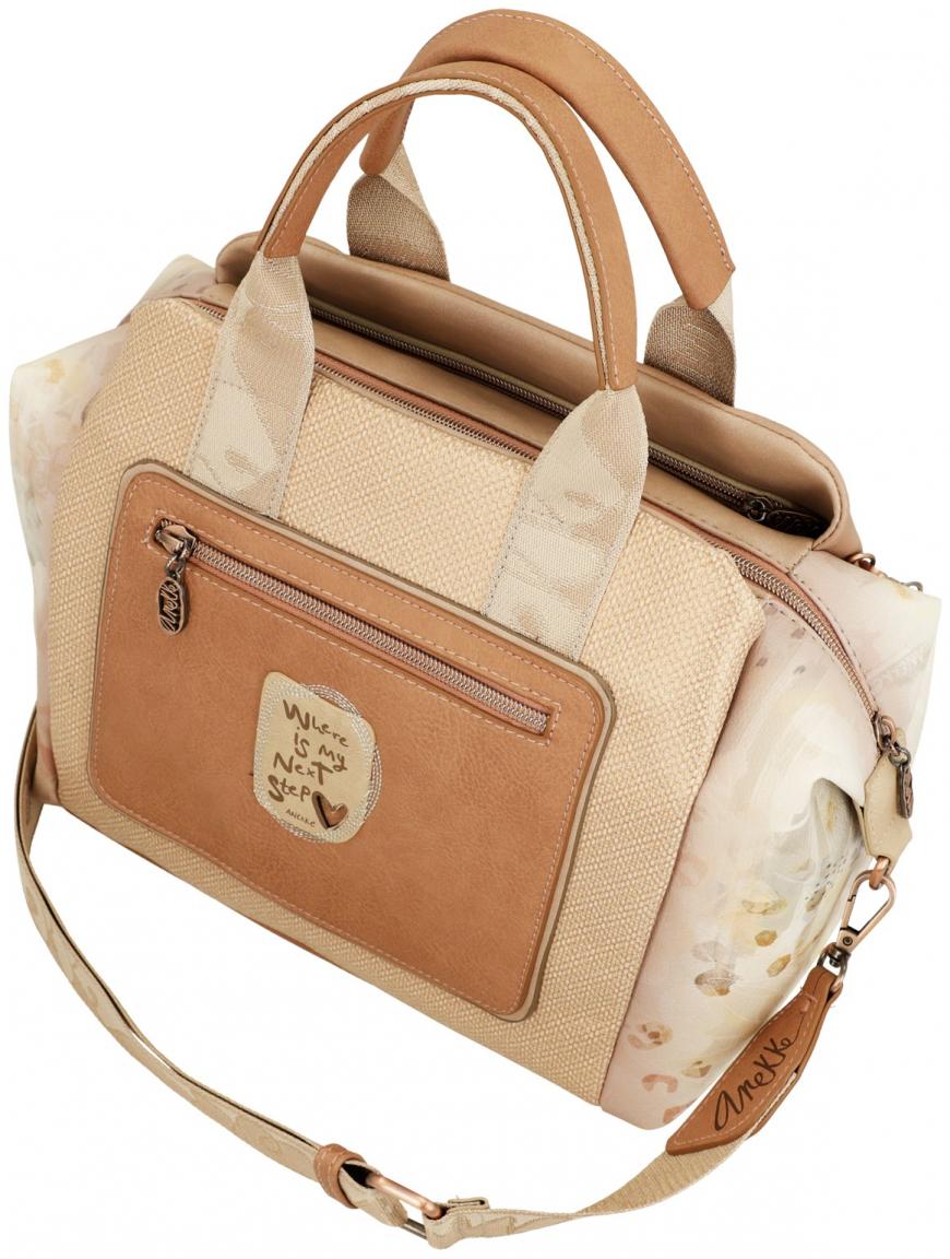 Anekke Kurzgrifftasche beige Memories bestickt