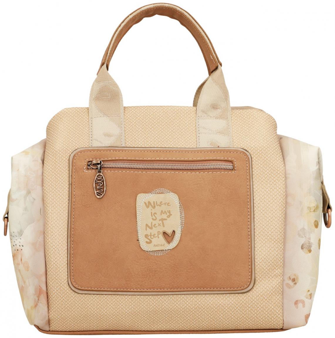 Anekke Kurzgrifftasche beige Memories bestickt