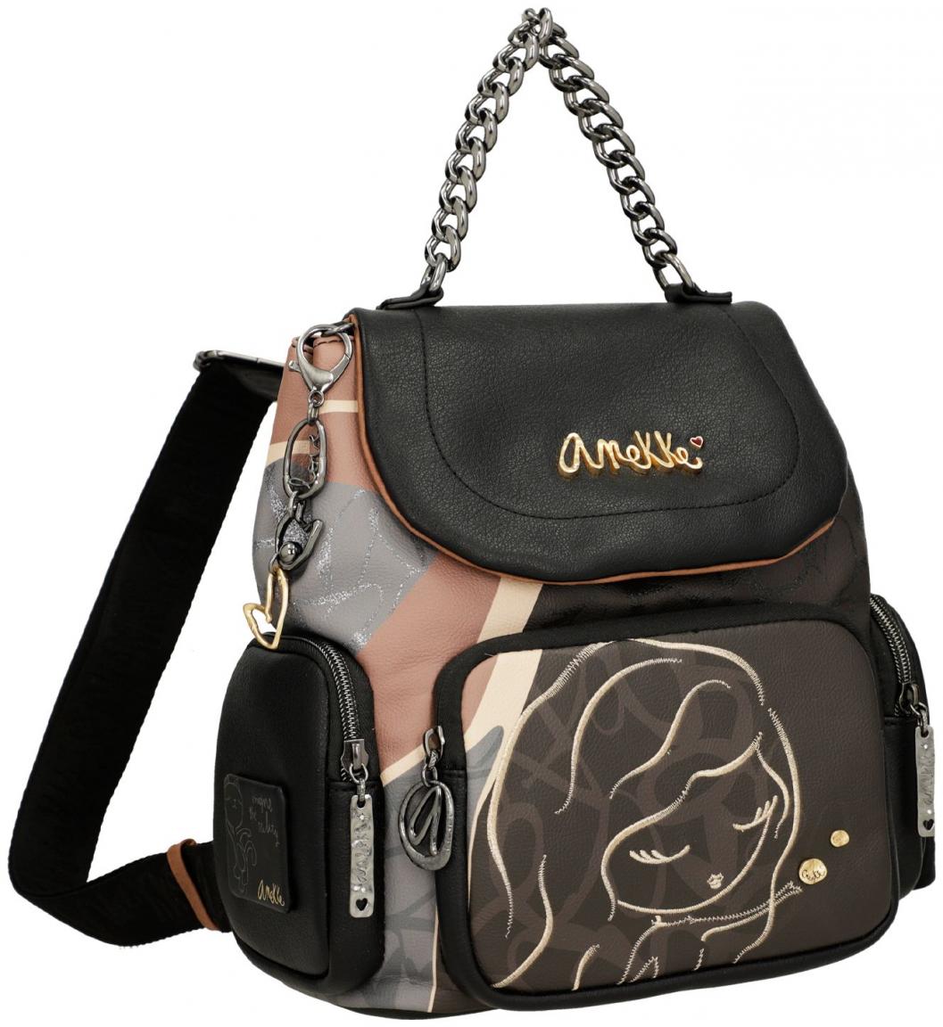 Anekke Mädchenrucksack mit Kette Dreamverse Heartbeat schwarz