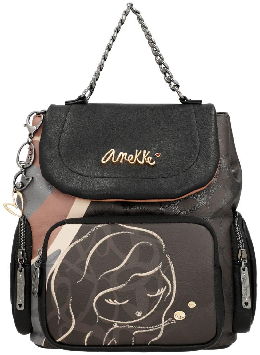 Anekke Mädchenrucksack mit Kette Dreamverse Heartbeat schwarz