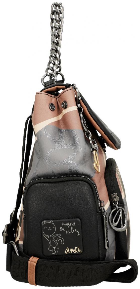 Anekke Mädchenrucksack mit Kette Dreamverse Heartbeat schwarz