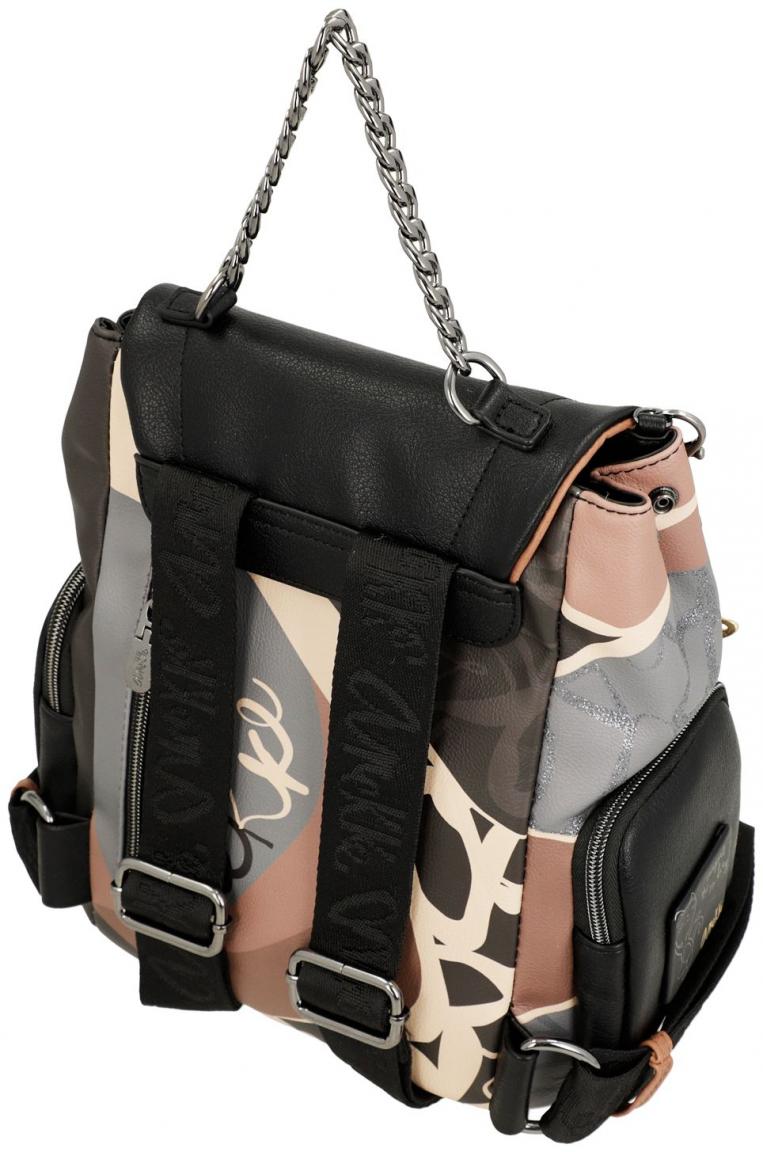 Anekke Mädchenrucksack mit Kette Dreamverse Heartbeat schwarz