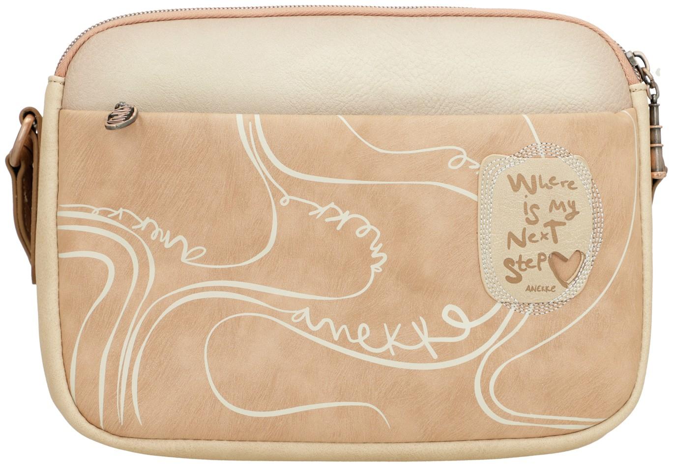 Anekke Memories Überschlagtasche beige bestickt Glitzer