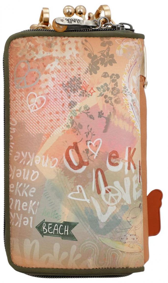 Anekke Peace and Love Camel 3in1 Crossbody Tasche abnehmbare Börse