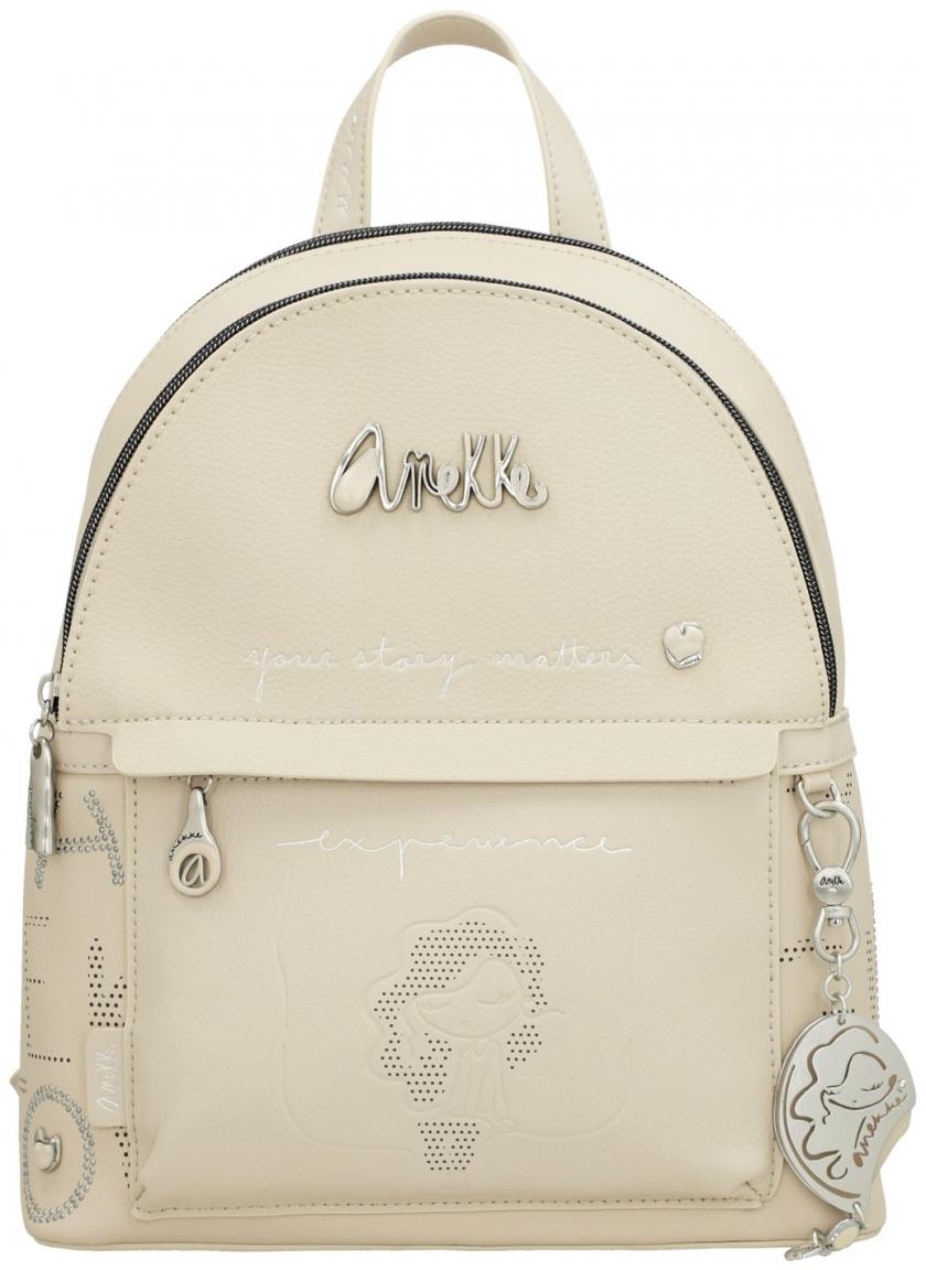 Anekke Rucksack Alma beige Ziernieten Prägung Original