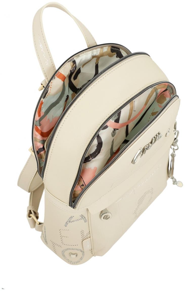 Anekke Rucksack Alma beige Ziernieten Prägung Original