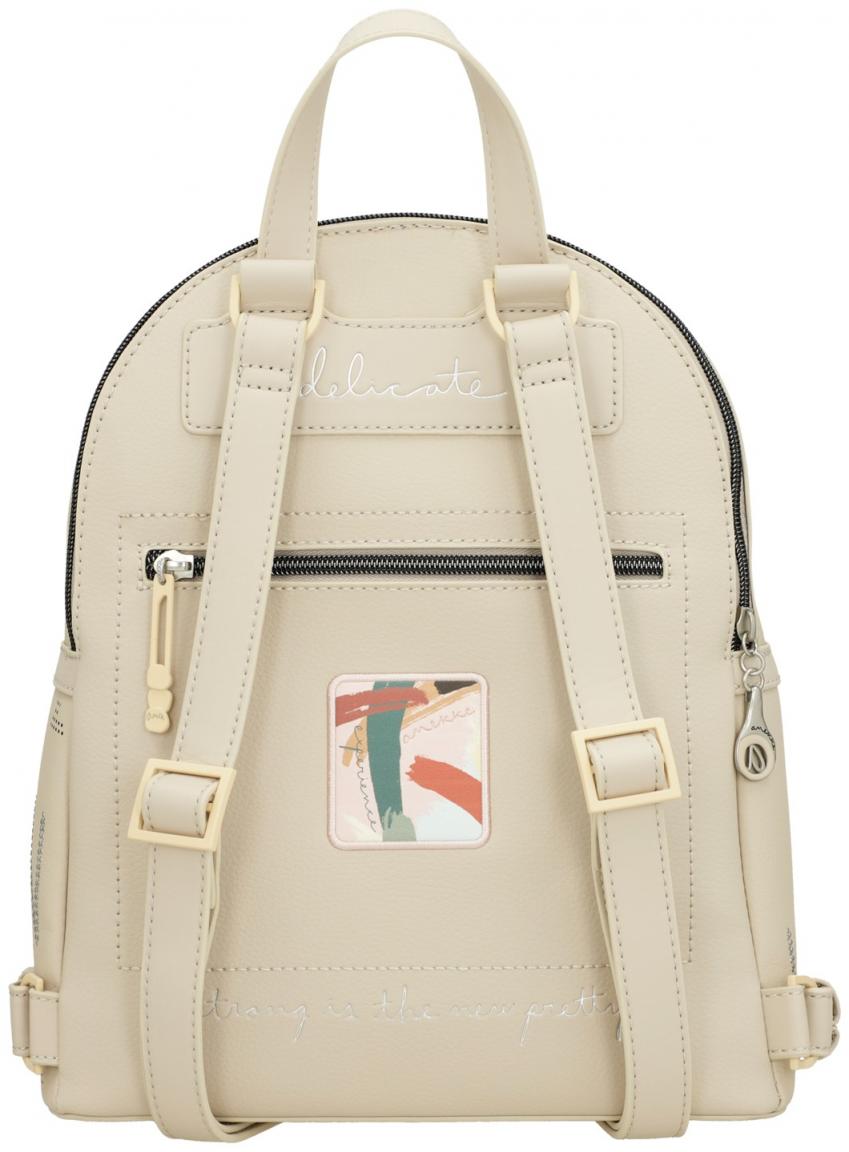 Anekke Rucksack Alma beige Ziernieten Prägung Original