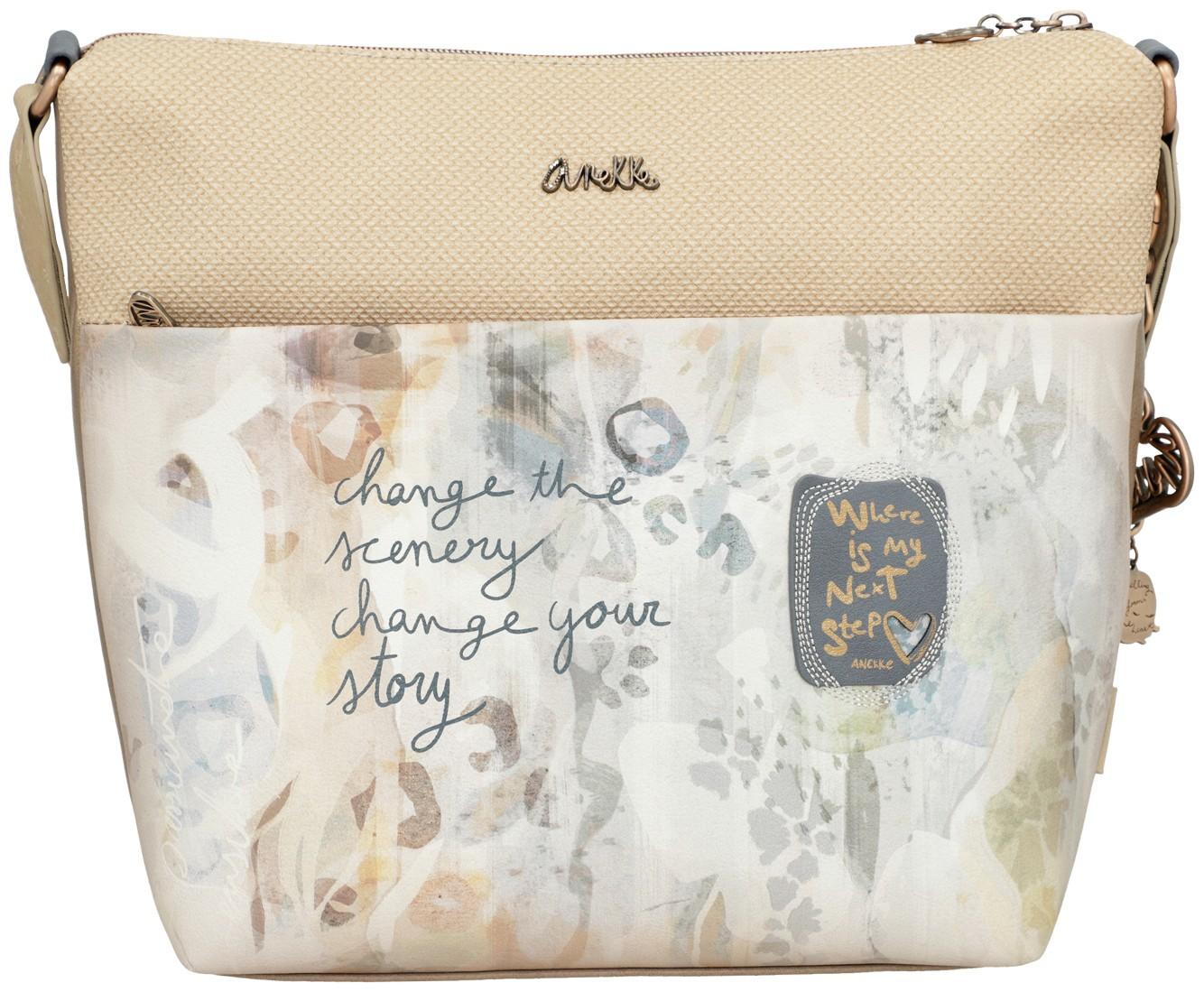 Anekke Schultertasche Memories Aquarell Metallic