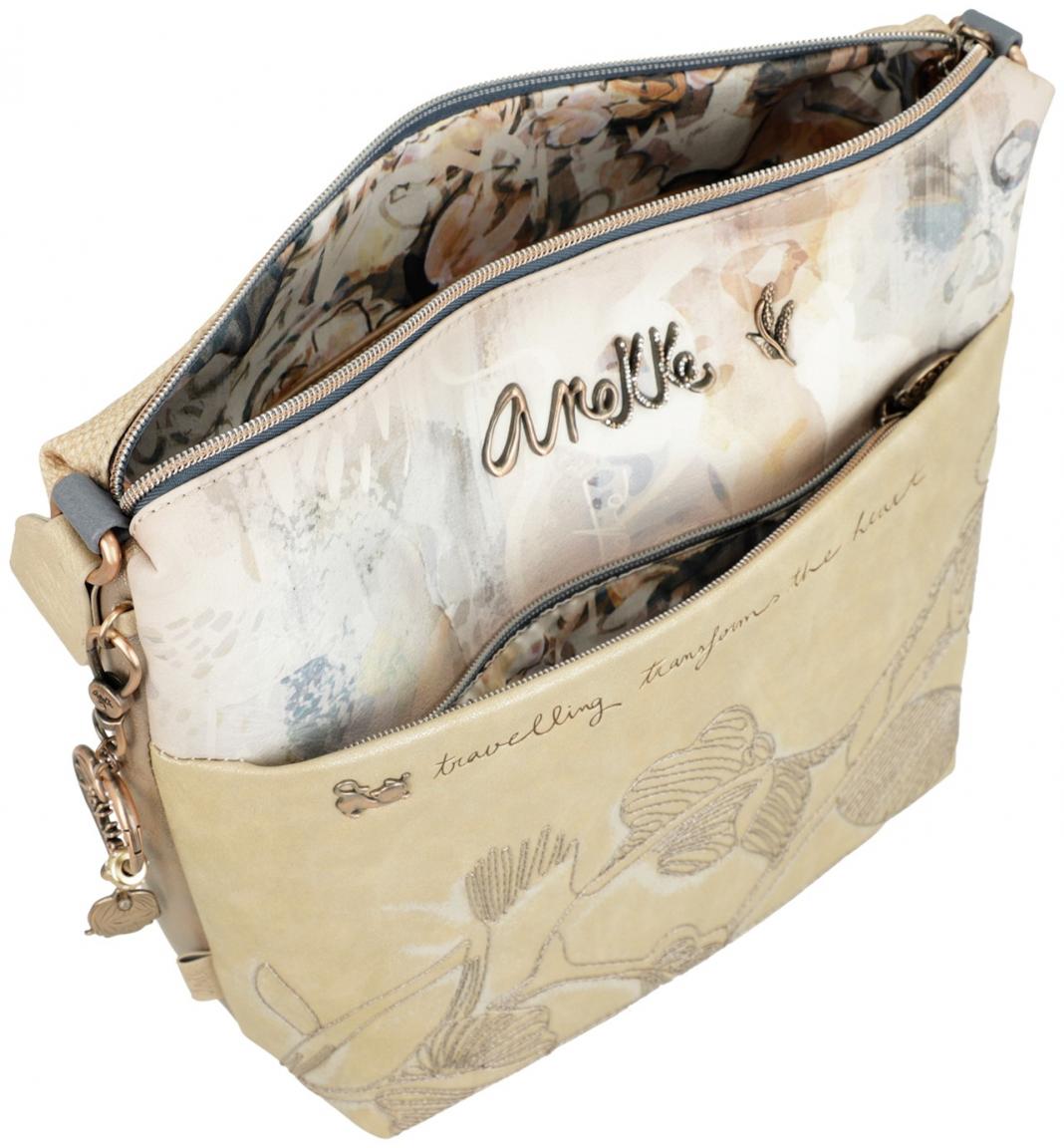 Anekke Schultertasche Memories Aquarell Metallic