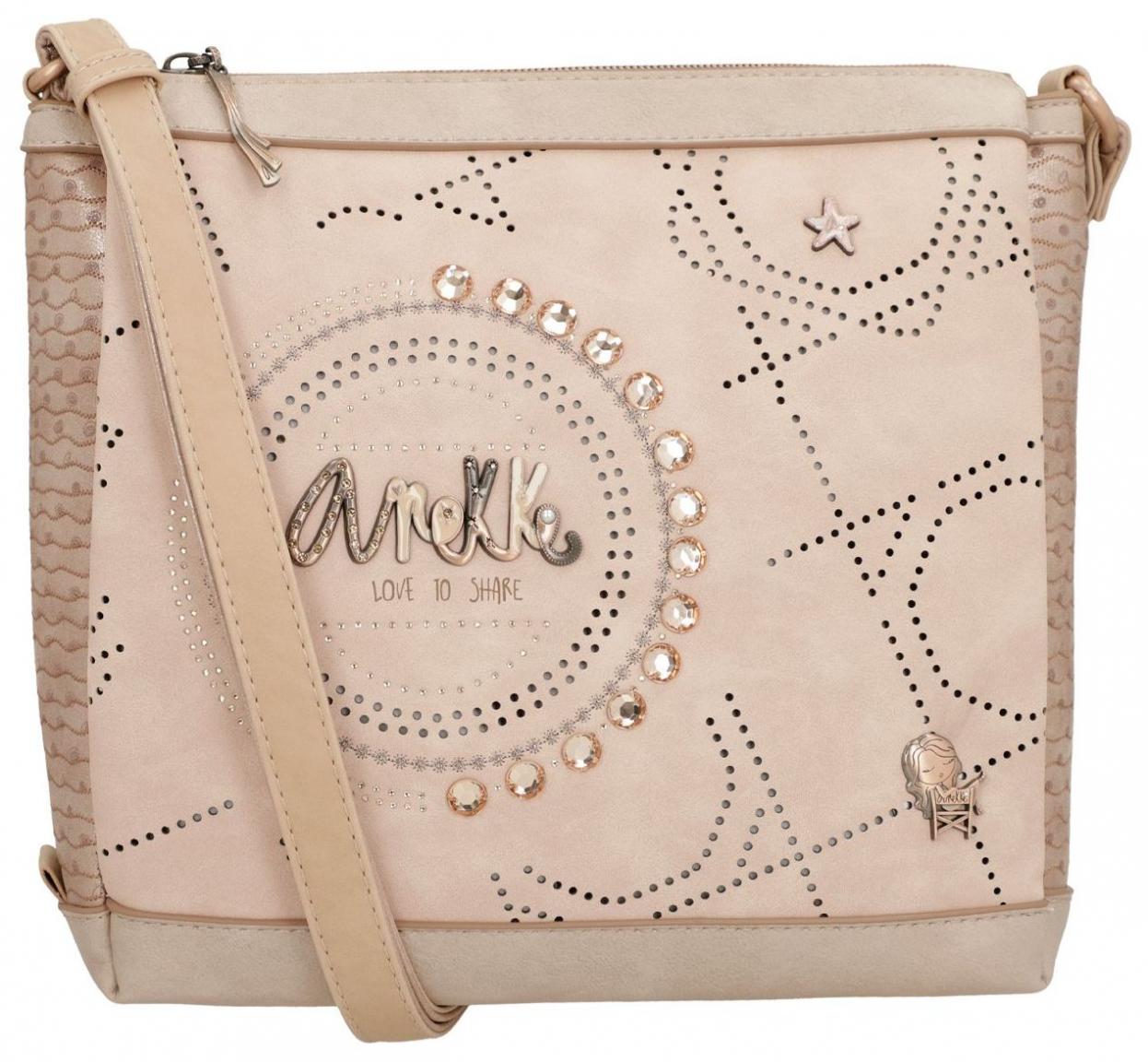 Anekke Studio Nude Hollywood Perforationen beige Schultertasche