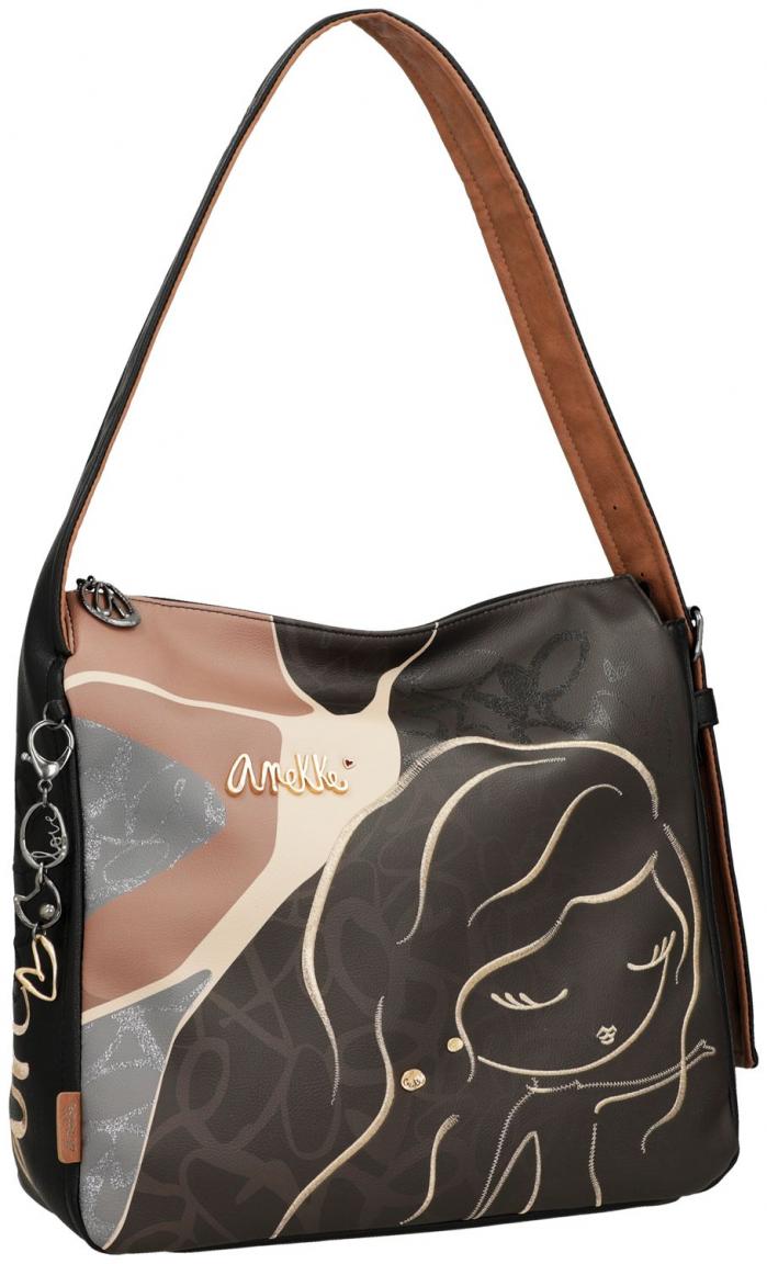 Anekke XL Schultertasche Dreamverse Heartbeat Glitzer herbstlich