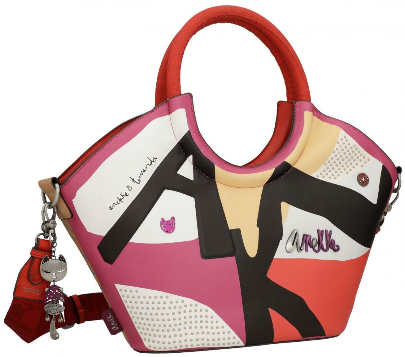 Anekke bunte Kurzgrifftasche abstrakt Hollywood Fashion