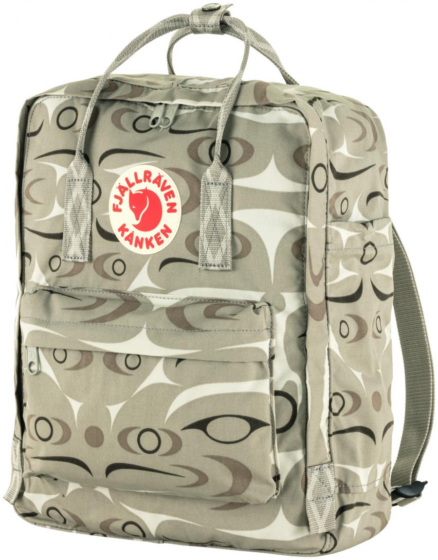 Backpack Fjällräven Kanken Art Sey grau Print 