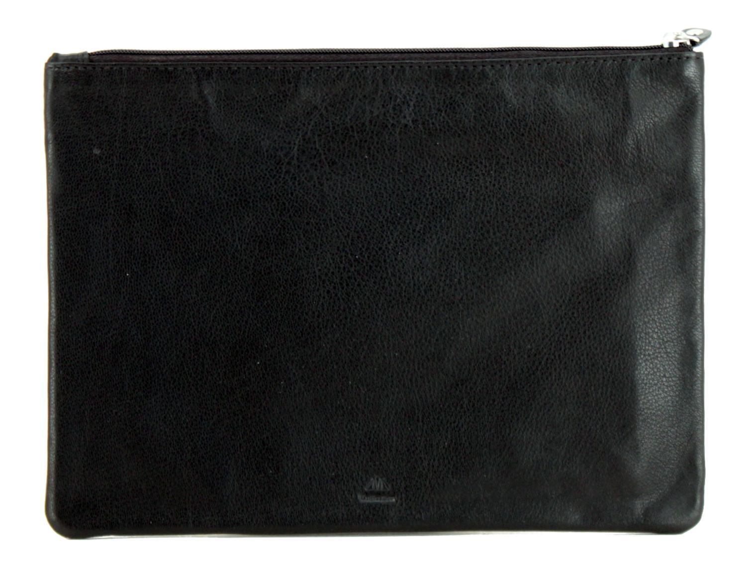 Banktasche Maitre Collection F3 Bardo Bankpouch schwarz Leder